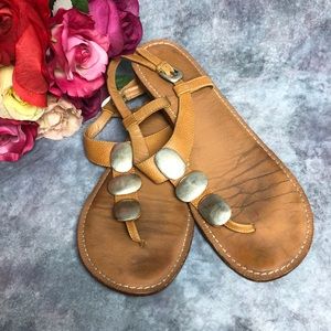 Brighton T-Strap buckle sandals
